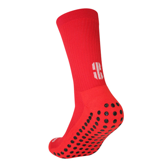 FootGripz Mid Grip Socks | Red