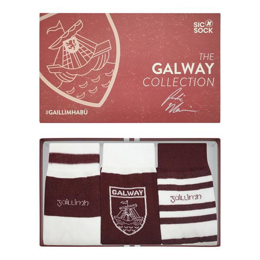 Galway Retro Sock Gift Box | Signed By Padraic Mannion | Size UK 7 - 11
