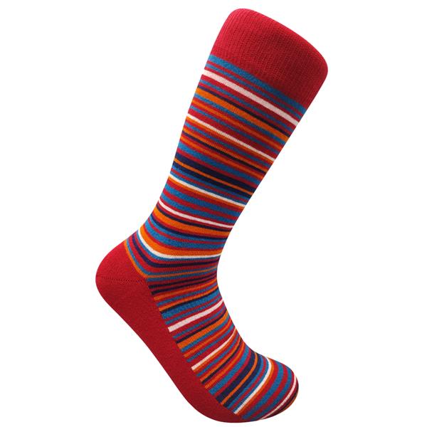 Wild Atlantic Sock Collection Luxury Red Stripe Socks| Men