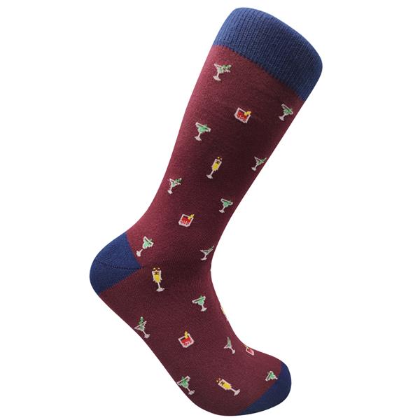 Wild Atlantic Sock Collection Luxury Burgundy Wine Socks | Men