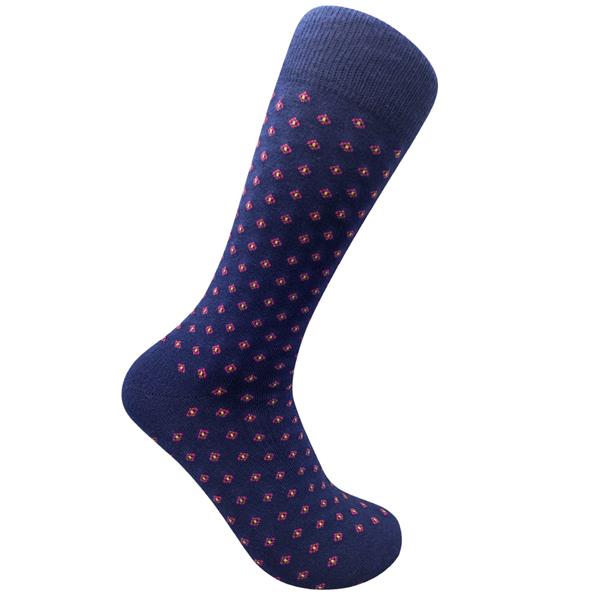 Wild Atlantic Sock Collection Luxury Navy Multidiamond Socks