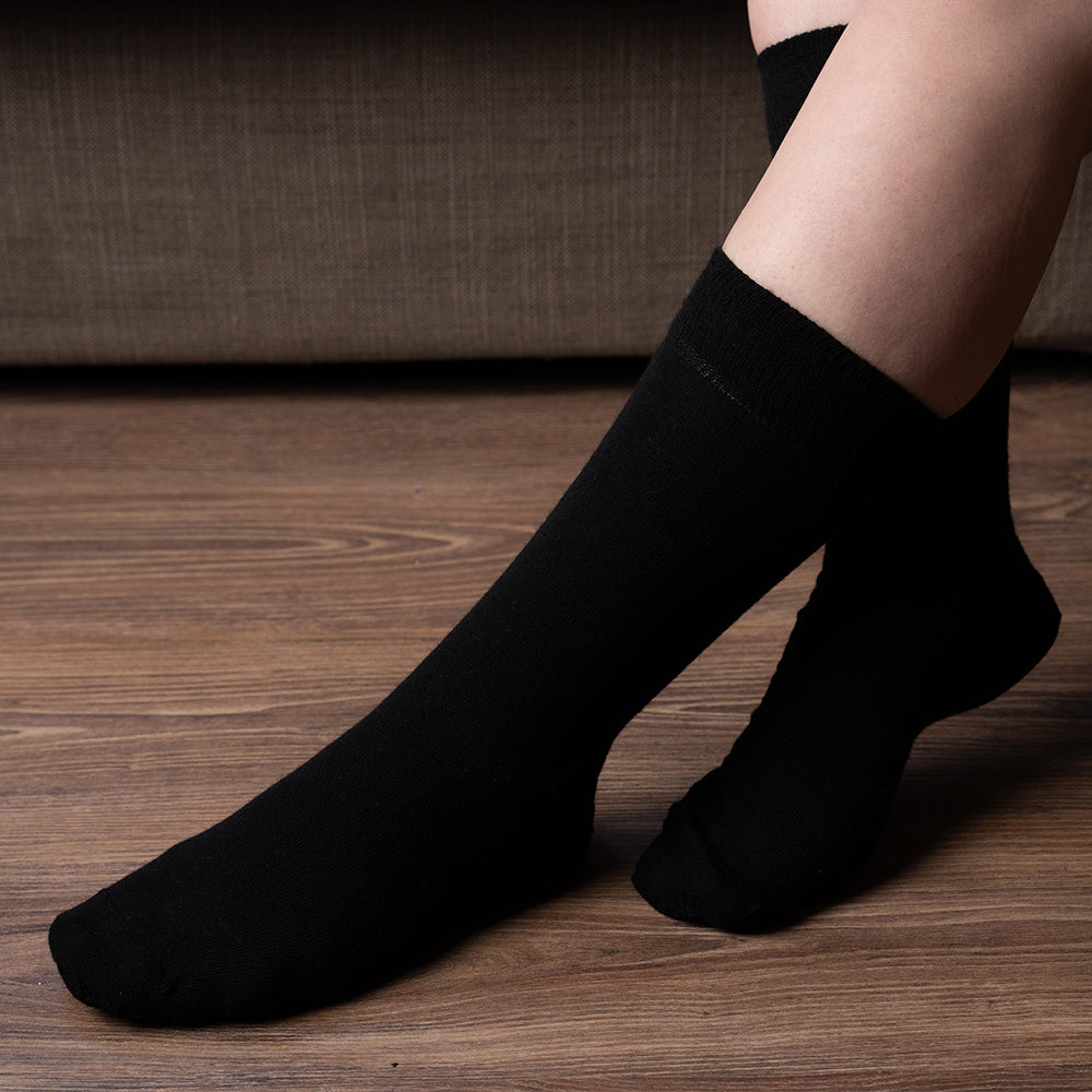 Wild Atlantic Sock Collection Luxury Wool Cotton Socks Black | Men