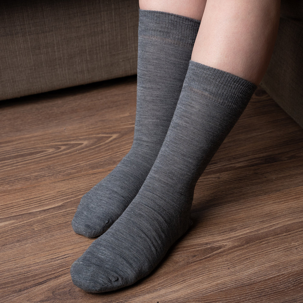 Wild Atlantic Sock Collection Luxury Wool Cotton Socks Grey | Men