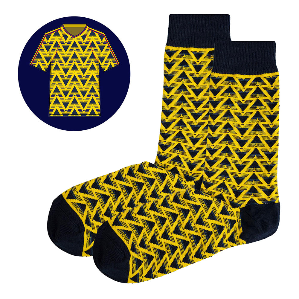 GoonR - Away 91 | Retro Shirt Socks | Bruised  Banana | Size UK 7 - 11