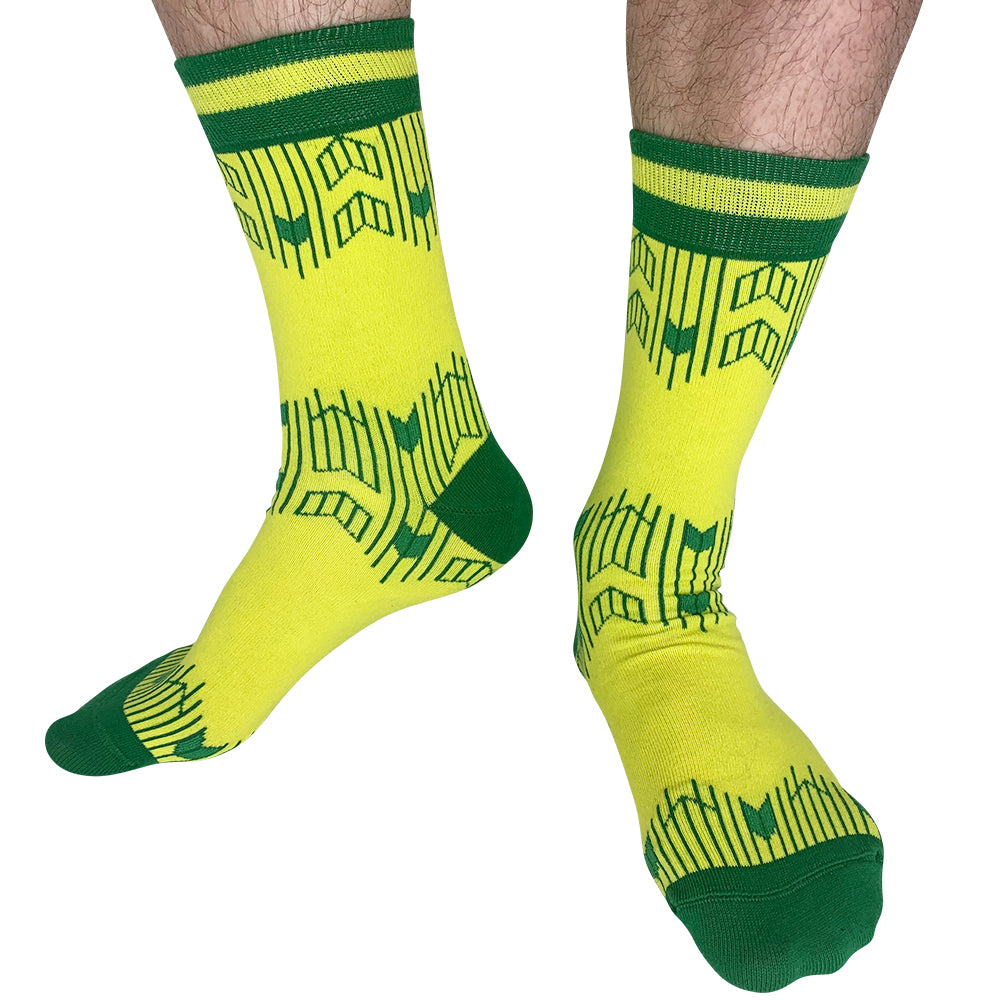 The Celts - Away 89 | Retro Shirt Socks | Yellow | Size UK 7 - 11