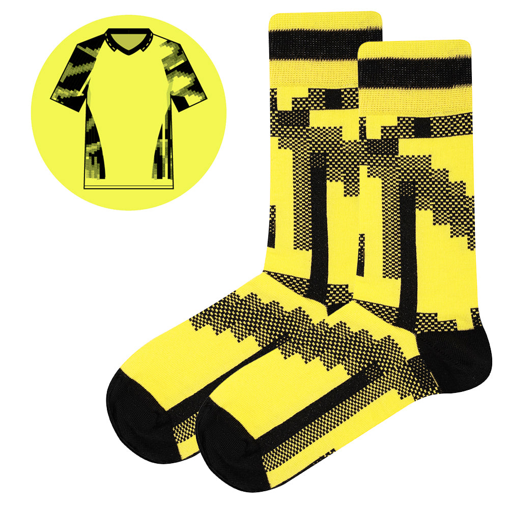 Dortmund - Home 88 | Retro Shirt Socks | Yellow | Size UK 7 - 11