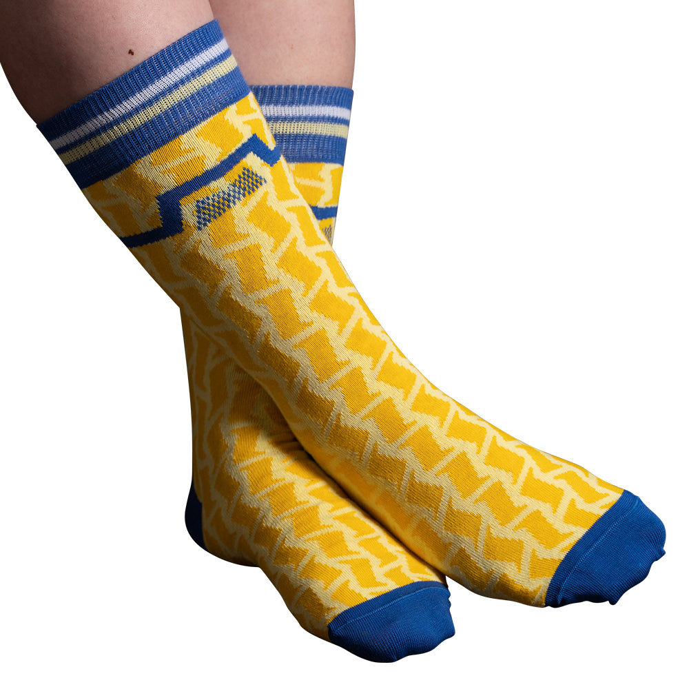 Toffees - Away 90 | Retro Shirt Socks | Yellow | Size UK 7 - 11