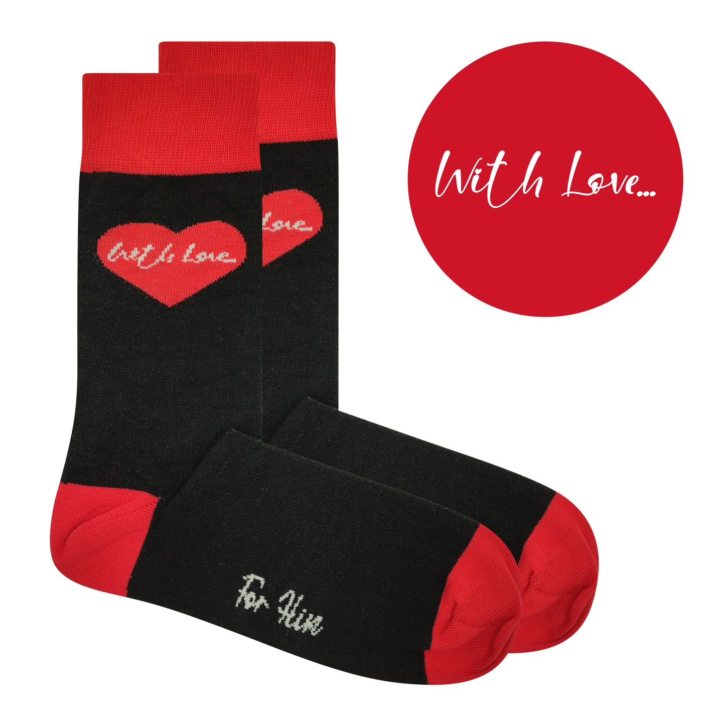 With Love Socks Gift Box - For Him & For Her (Mixed Sizes)