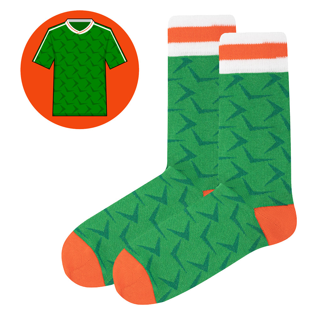 Ireland - Home 90 | Retro Shirt Socks | Green | Size UK 7 - 11