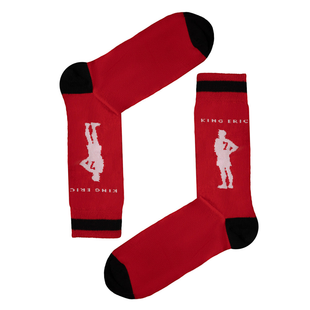 King Eric - M.Utd | Socks | Red / Black | Size UK 7 - 11