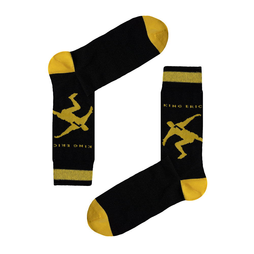 King Eric - M.Utd | Socks | Black / Yellow | Size UK 7 - 11