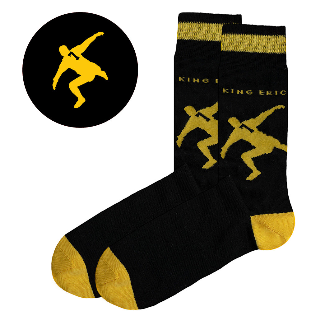 King Eric - M.Utd | Socks | Black / Yellow | Size UK 7 - 11