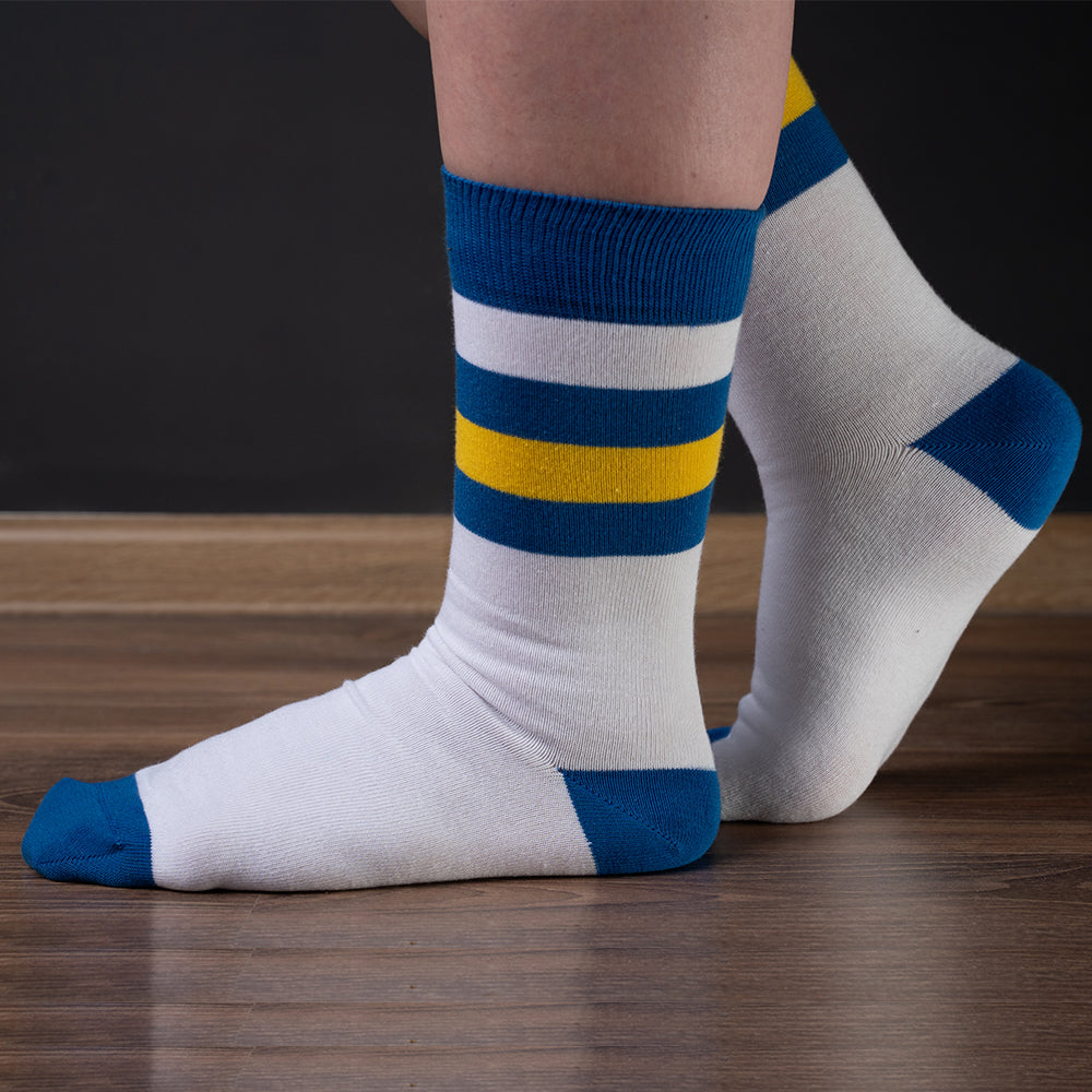 Leeds - Home 94 | Retro Shirt Socks | White | Size UK 7 - 11