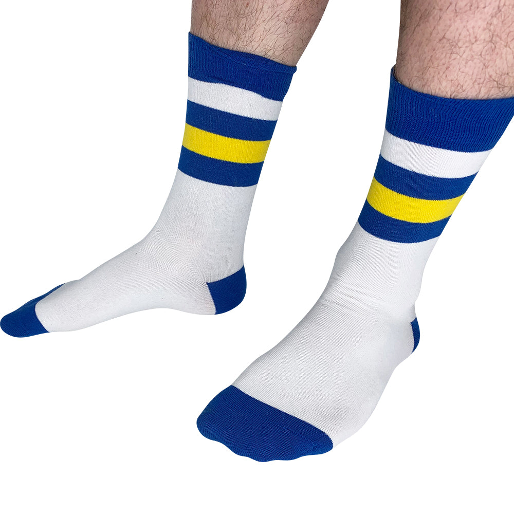 Leeds - Home 94 | Retro Shirt Socks | White | Size UK 7 - 11