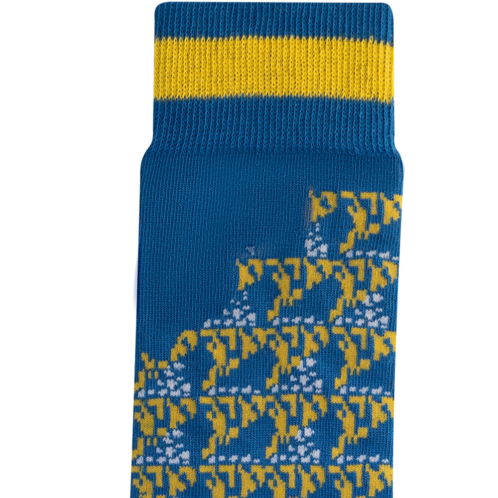 Leeds - Away 94 | Retro Shirt Socks | Blue | Size UK 7 - 11