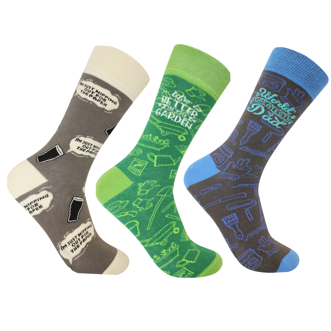 Greatest Dad Trio Sock Gift Box | Size UK 7 - 11