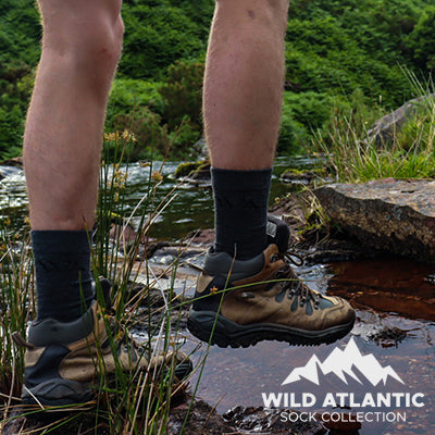 Alpine - Merino Wool Hiking Socks | For Milder Climates | Charcoal | Men (UK 7-11)