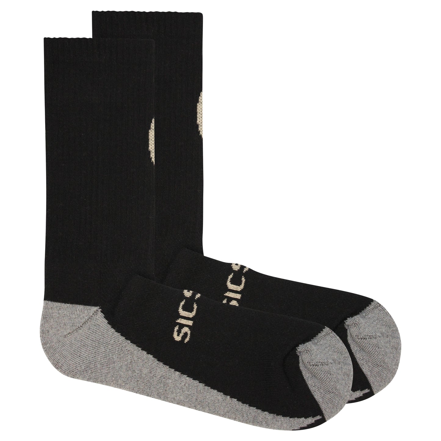 Sicsock - Everyday Max Cushion Crew Socks Black/Beige