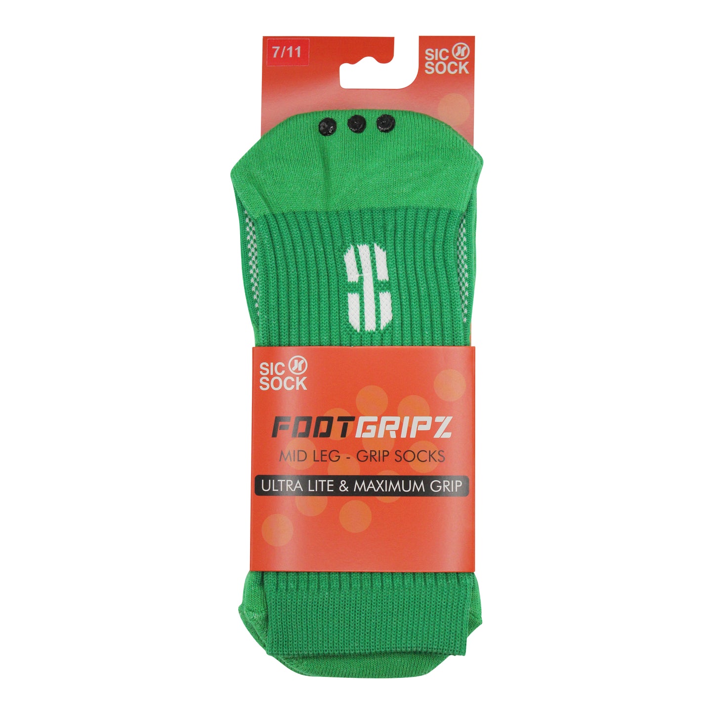 FootGripz Mid Grip Socks | Green