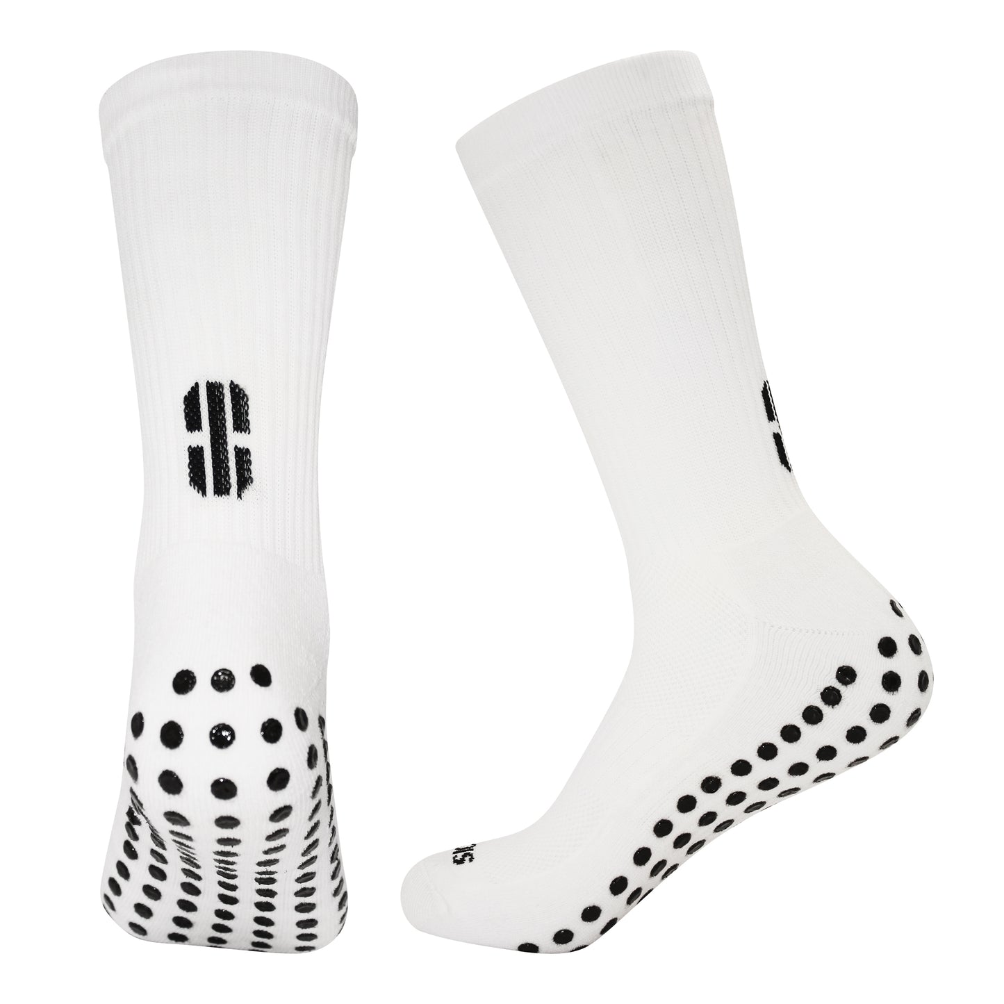 FootGripz Mid Grip Socks | White