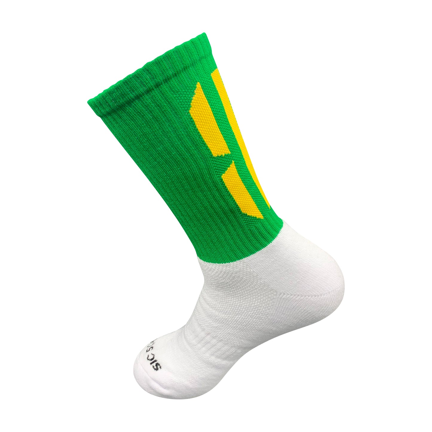 Gael-Tek Mid Socks For Gaelic Games | Green & Gold