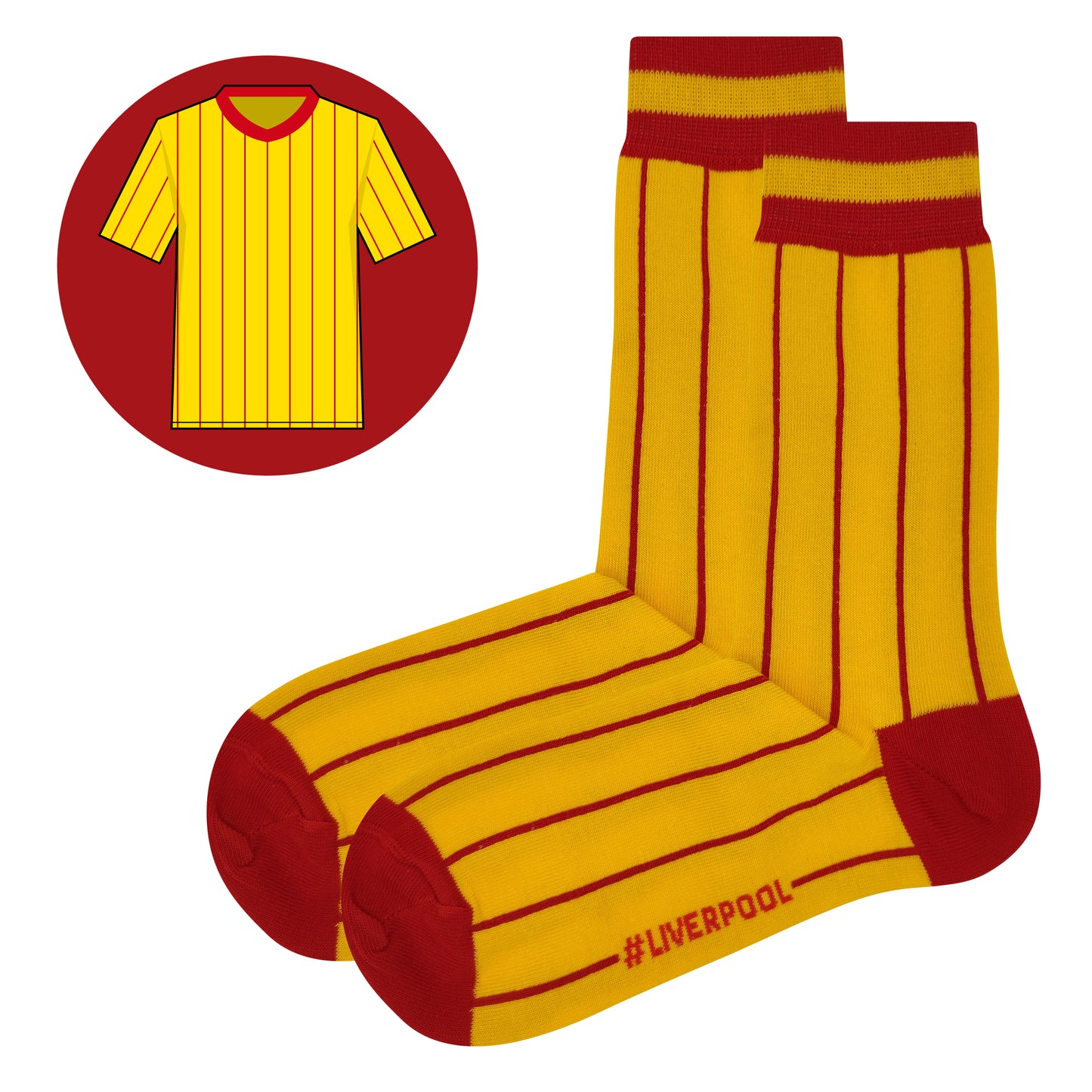 Liverpool - Retro Shirt Sock Gift Box | Size UK 7 - 11