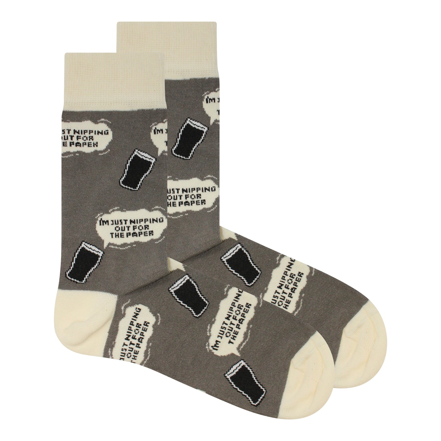 'Just Nipping Out for the Paper' Pints Socks