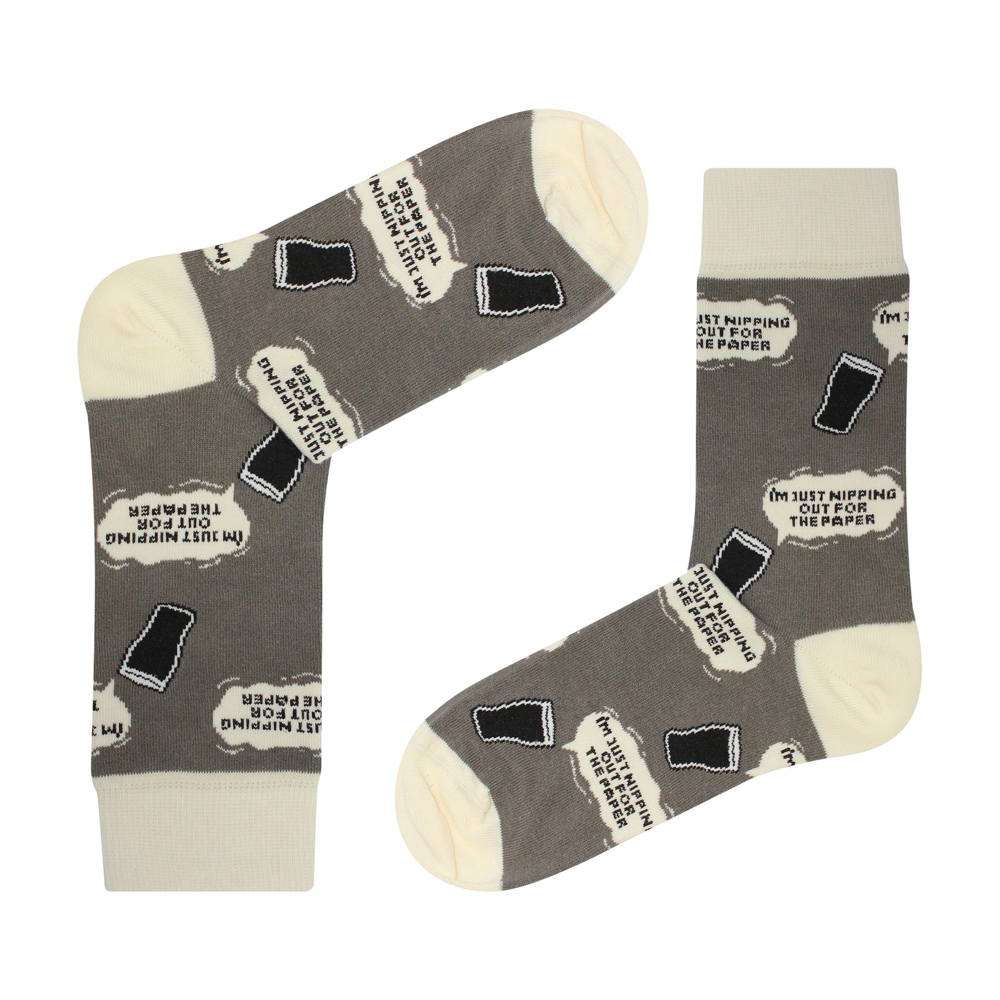 'Just Nipping Out for the Paper' Pints Socks