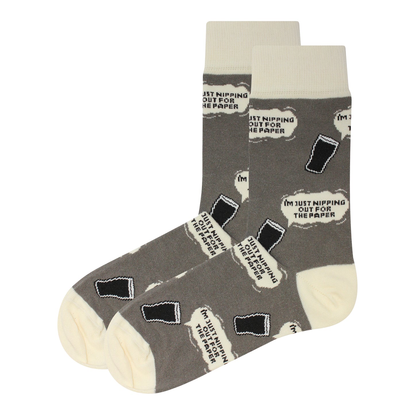 'Just Nipping Out for the Paper' Pints Socks