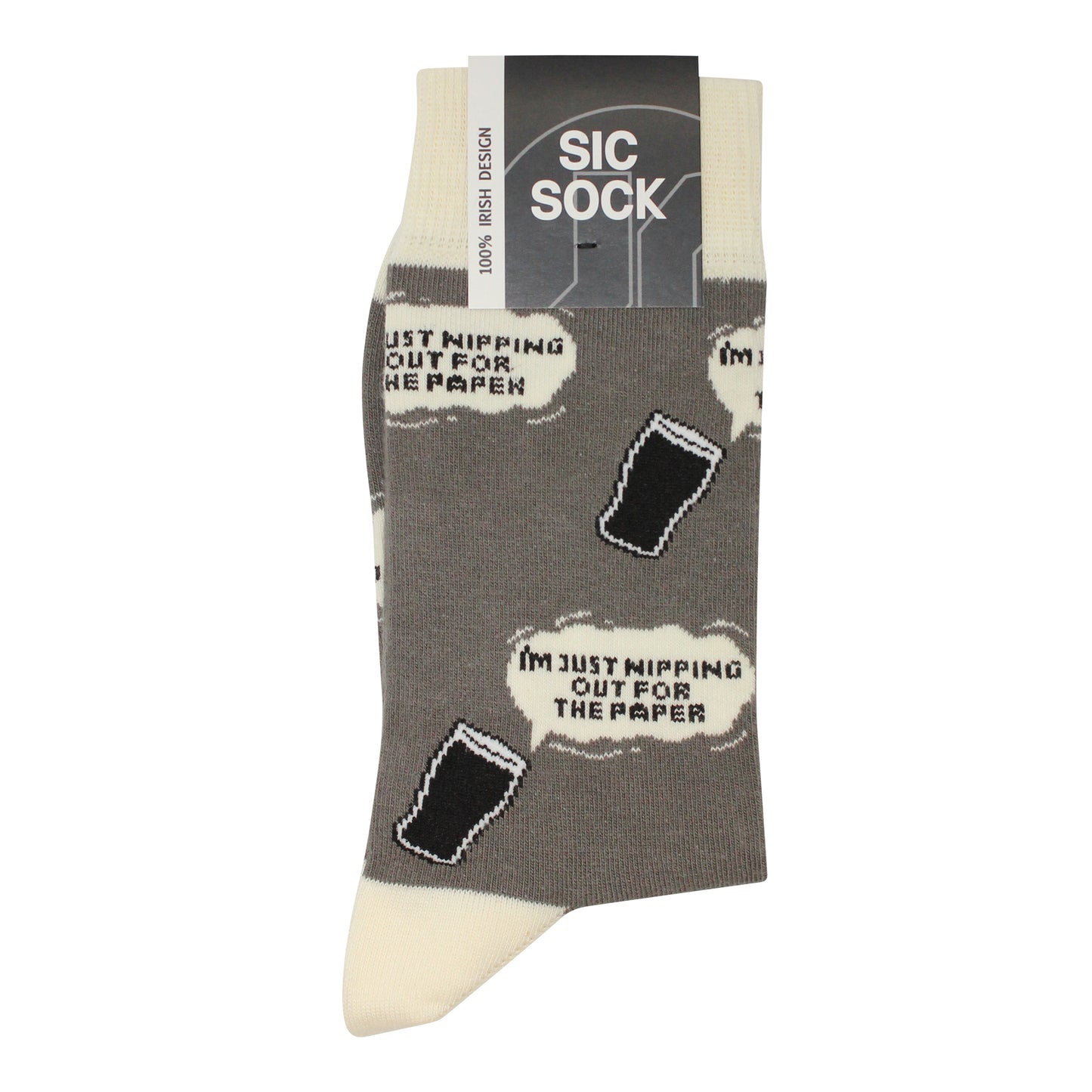 'Just Nipping Out for the Paper' Pints Socks