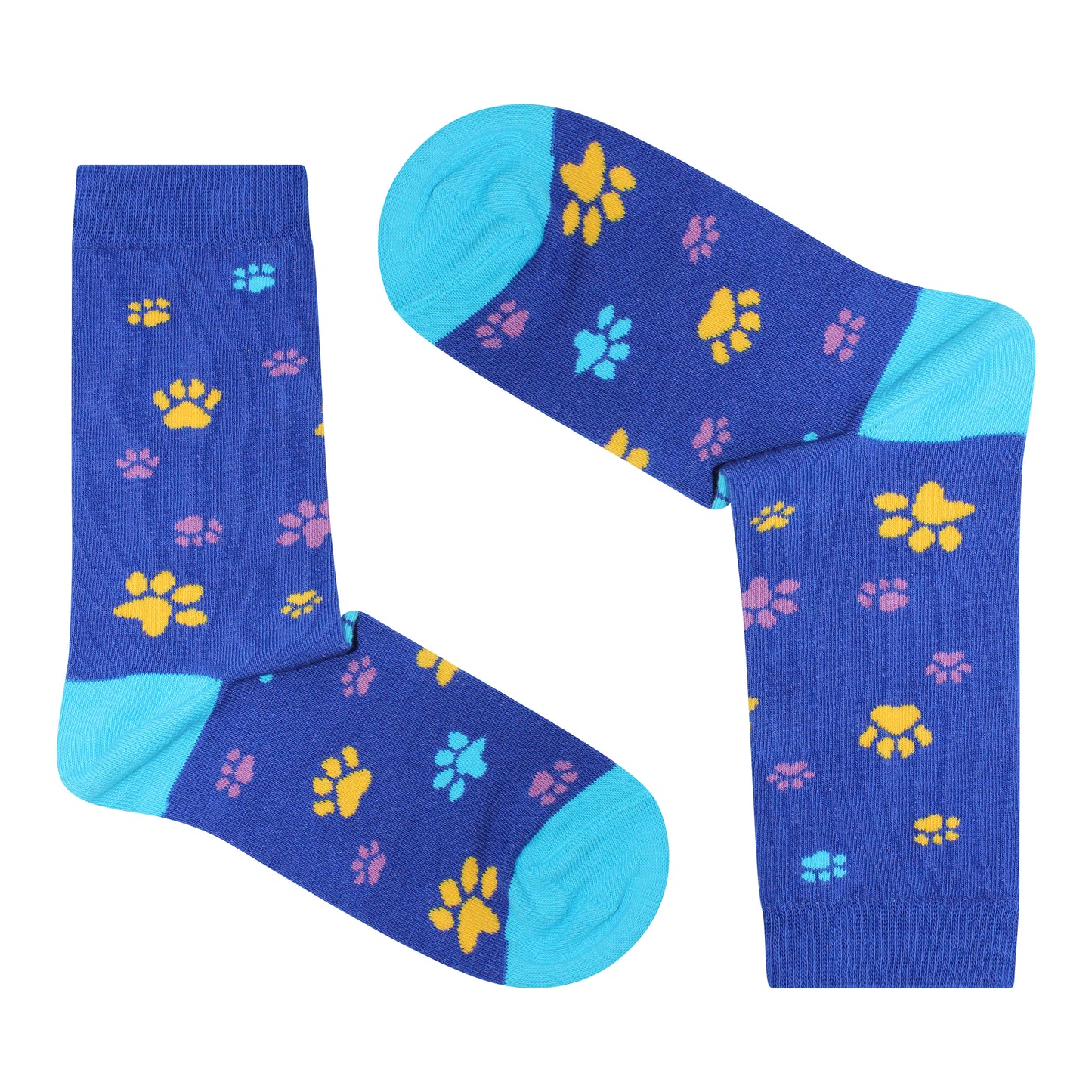 Blue Paw Print Pup Lover Socks