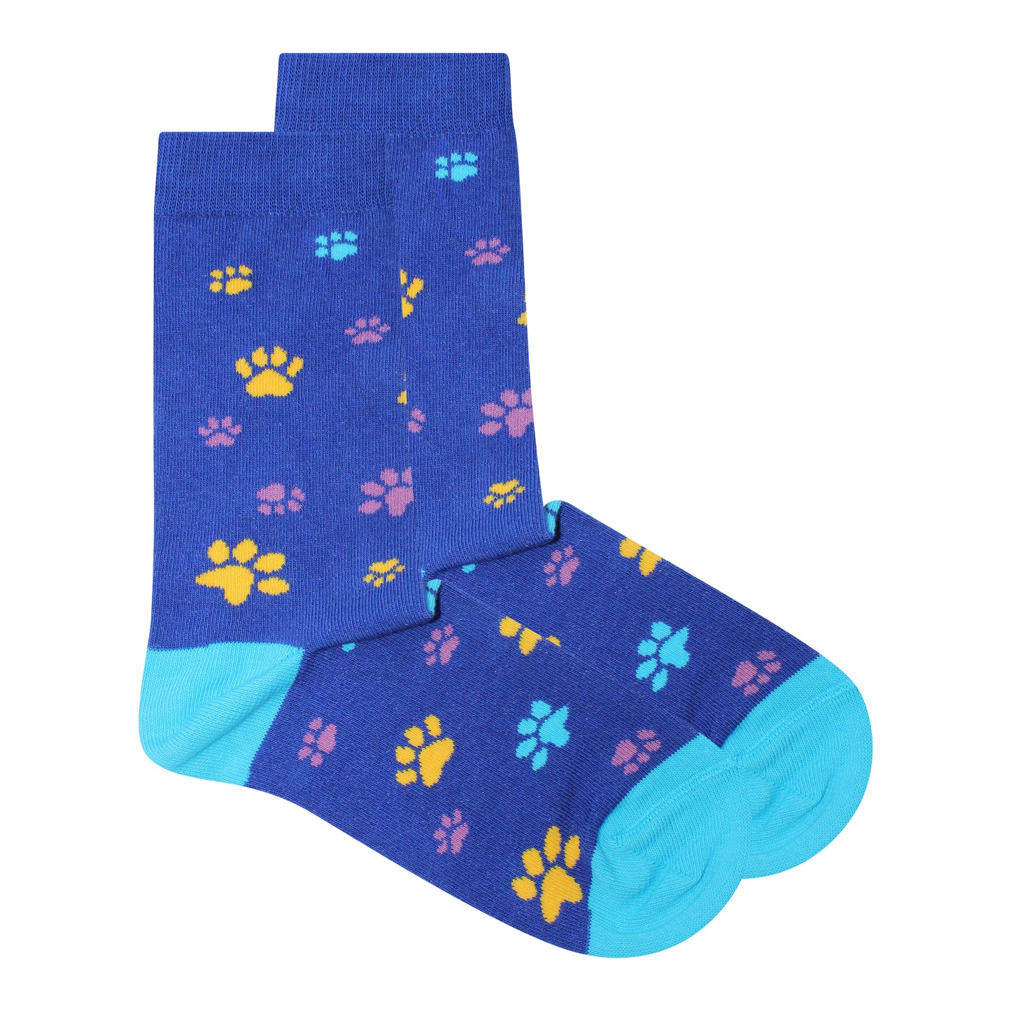 Blue Paw Print Pup Lover Socks