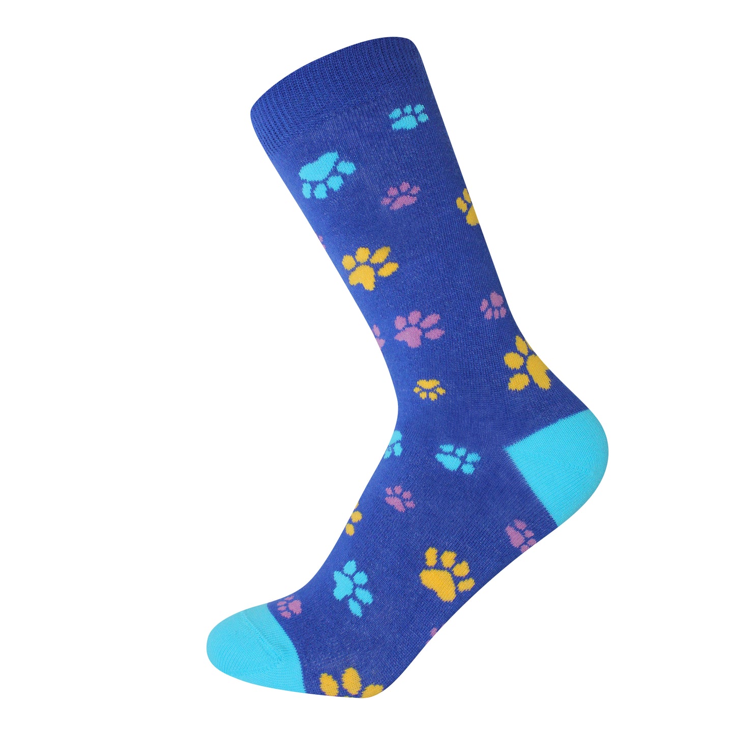 Blue Paw Print Pup Lover Socks