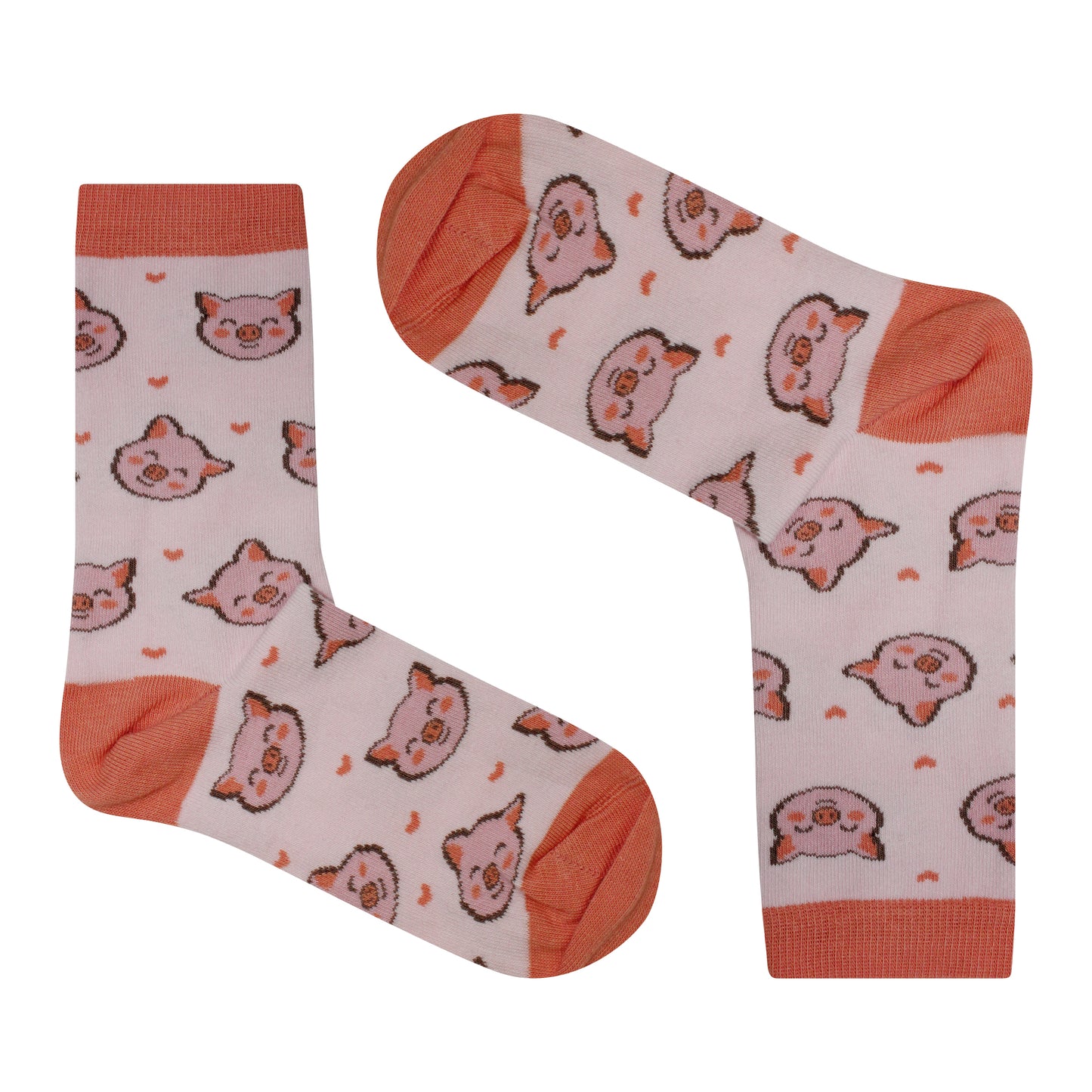 Pink Piggy Portrait Socks