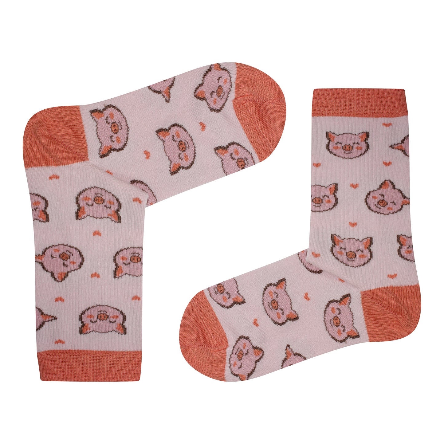 Pink Piggy Portrait Socks