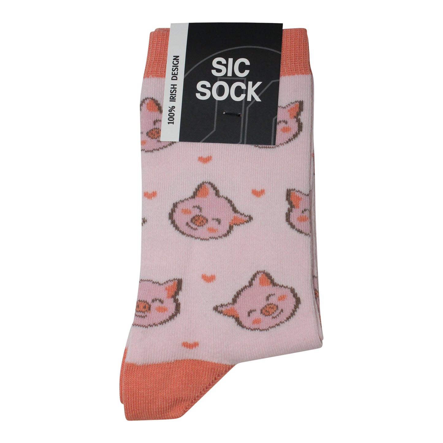 Pink Piggy Portrait Socks