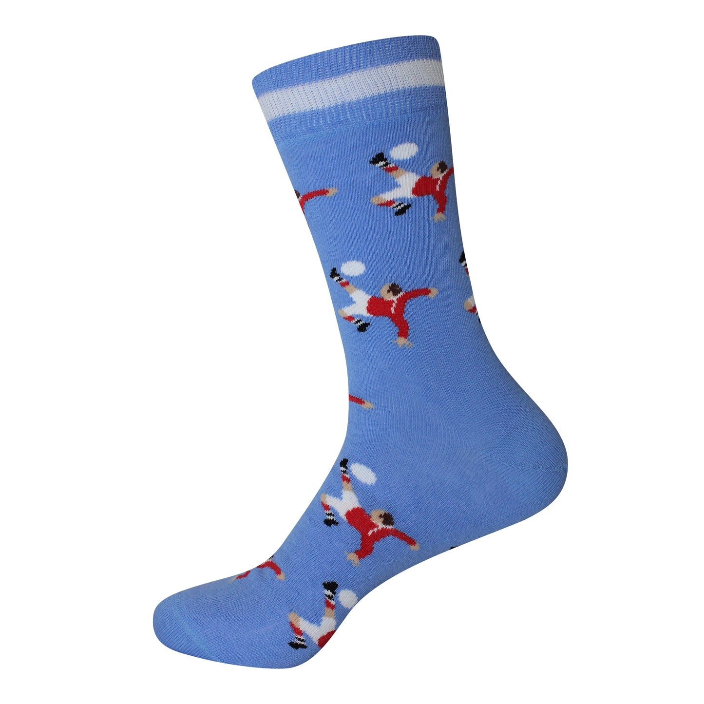 'Wazza' Bicycle Kick Tribute | Retro Shirt Socks | Blue | Size UK 7 - 11