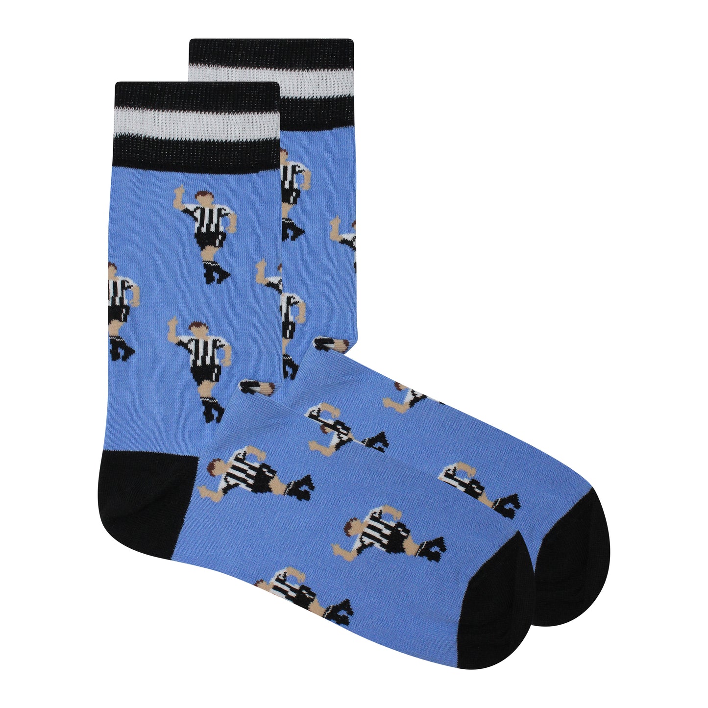 Shearer Celebration Tribute | Retro Shirt Socks | Blue | Size UK 7 - 11