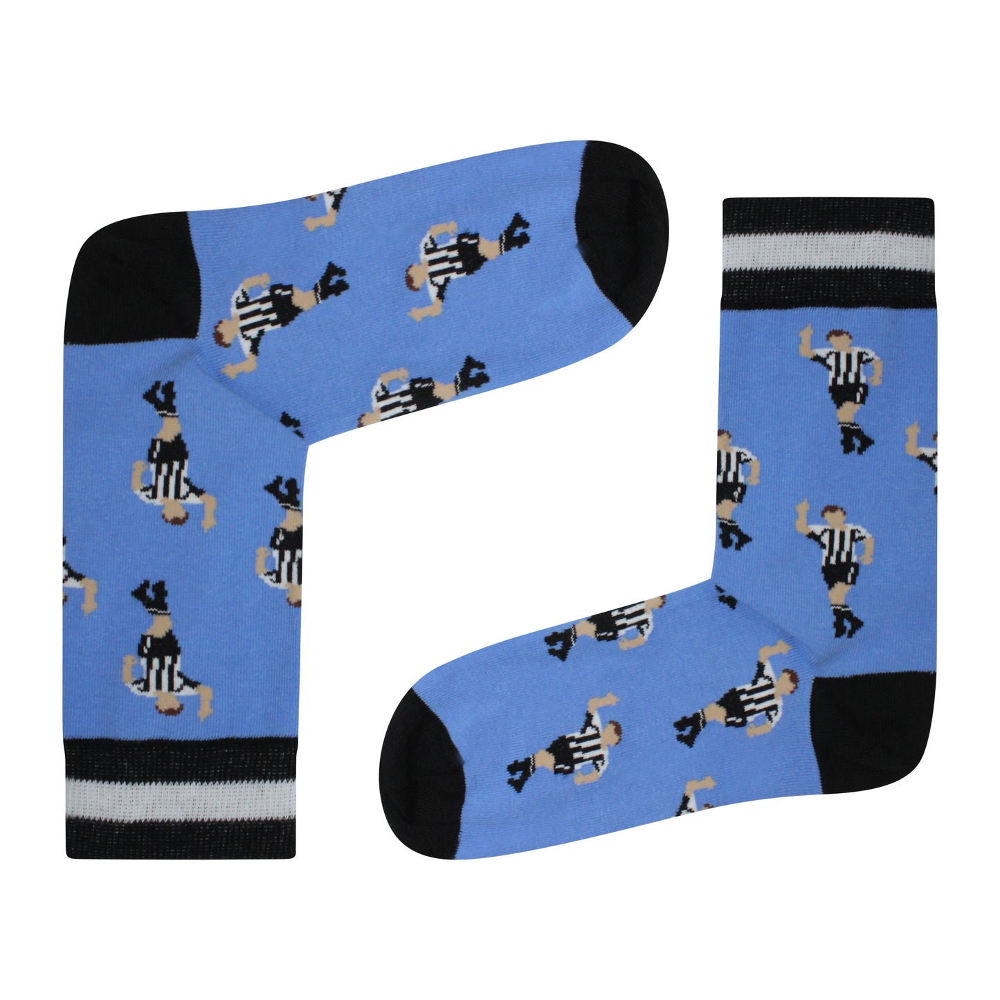 Shearer Celebration Tribute | Retro Shirt Socks | Blue | Size UK 7 - 11