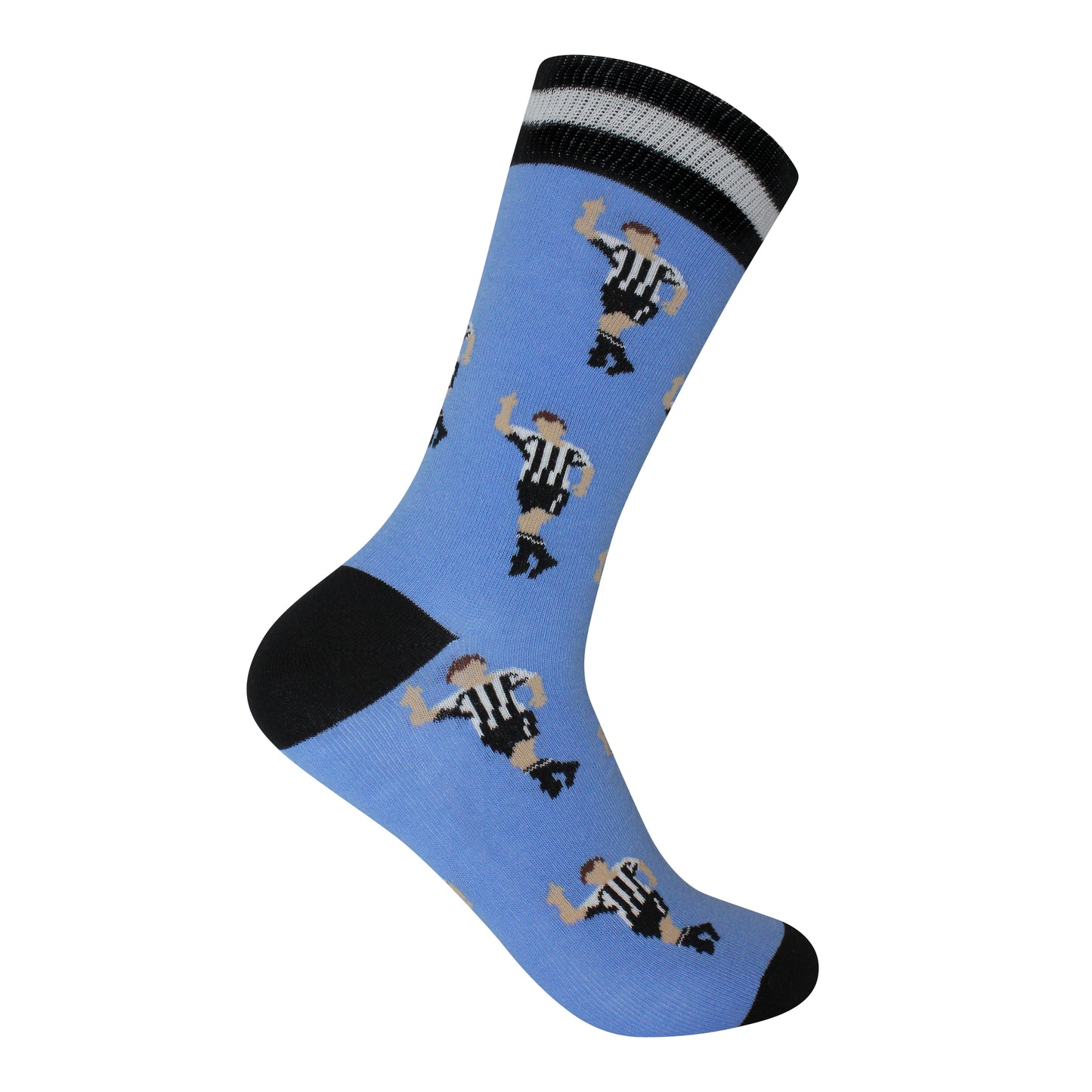 Shearer Celebration Tribute | Retro Shirt Socks | Blue | Size UK 7 - 11