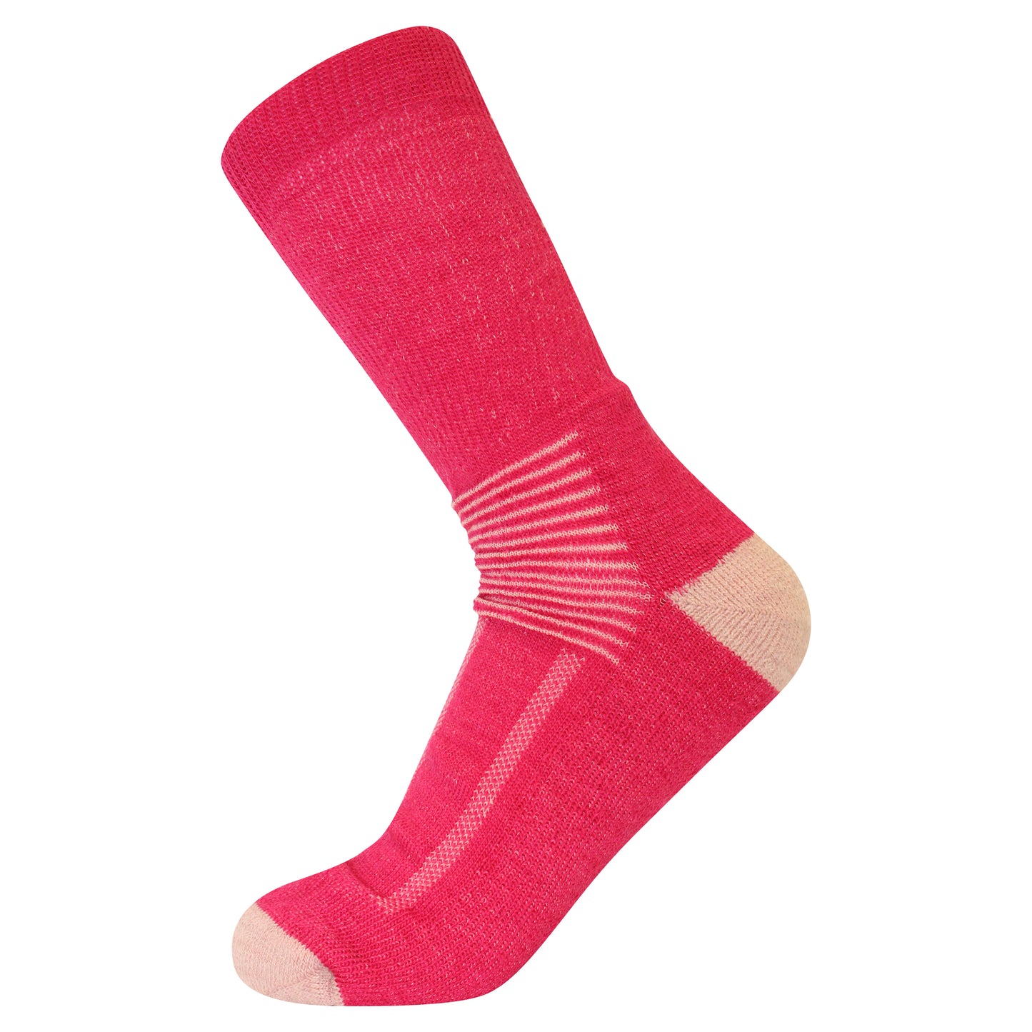 Wild Atlantic Merino Wool Hiking / Walking Socks | Pink | UK 4 - 7