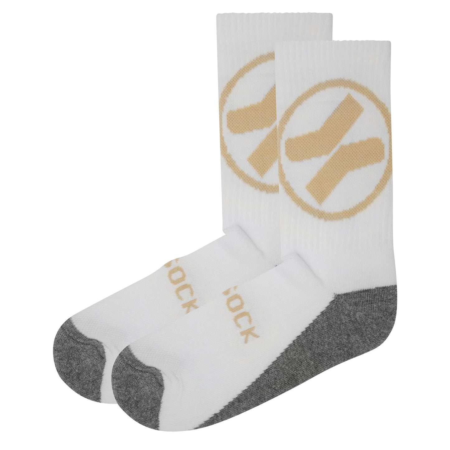 Sicsock - Everyday Max Cushion Crew Socks White/Beige