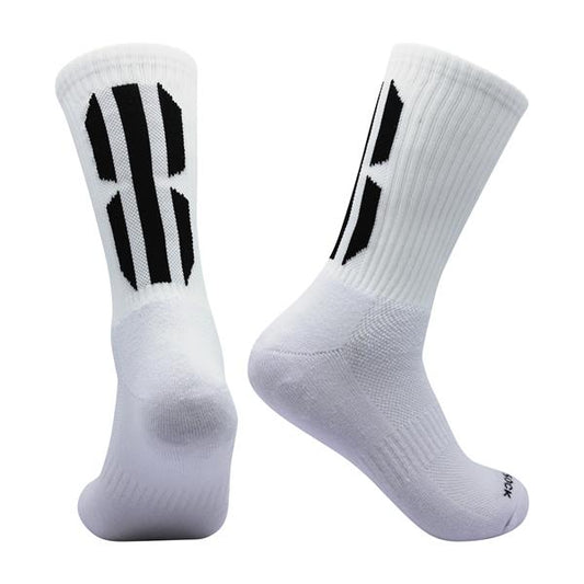 Gael-Tek Mid Socks For Gaelic Games | White & Black