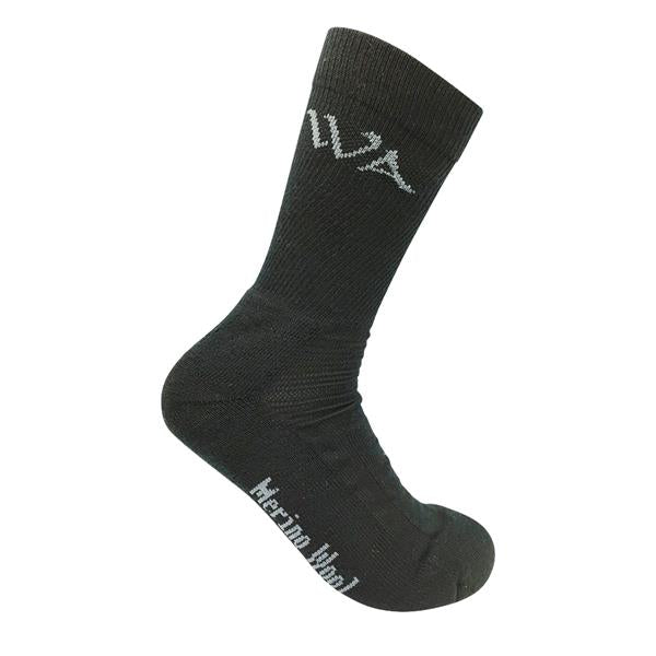 Alpine Merino Wool Hiking Socks For Milder Climates Black