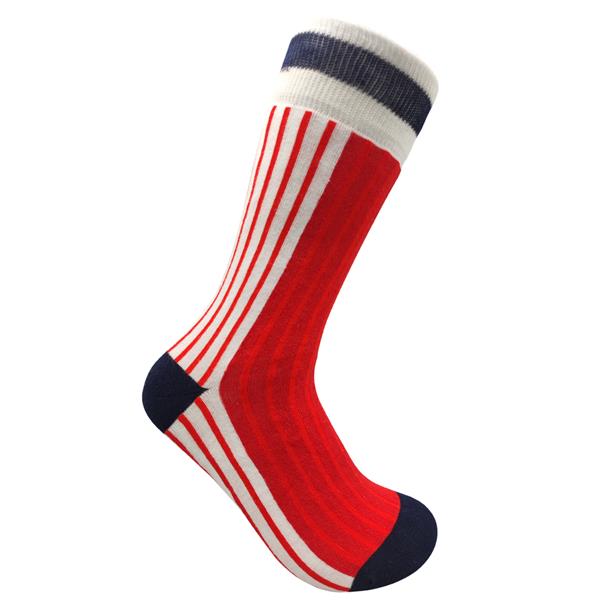 Denmark - Home 86 | Retro Shirt Socks | Red / White | Size UK 7 - 11