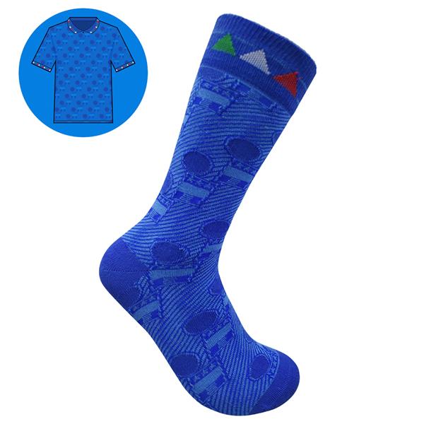 Italy - Home 94 | Retro Shirt Socks | Blue | Size UK 7 - 11