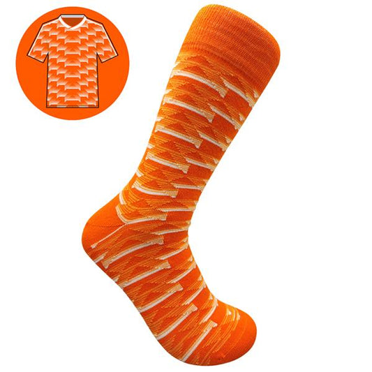 Netherlands - Home 88 | Retro Shirt Socks | Orange | Size UK 7 - 11