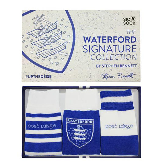 Waterford Retro Sock Gift Box | Signed By Stephen Bennett | Size UK 7 - 11