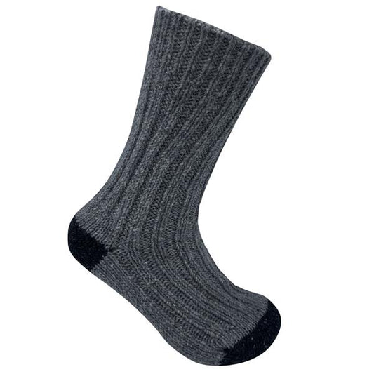Tweed Wool Socks For Hiking / Wellington / Lounging Socks | Grey |Men (UK 7-11)