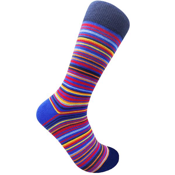 Wild Atlantic Sock Collection Luxury  Navy Multistripe 2 Socks